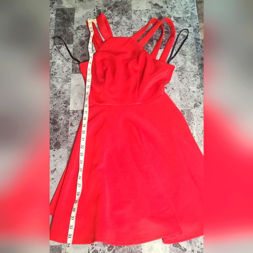 Little Red Formal Dress size 1/2 B. Darlin LIKE NEW! - Picture 5 of 5